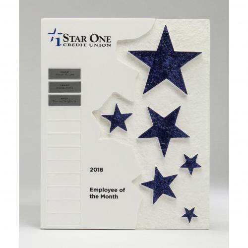 Corporate Awards - Marble & Granite Corporate Awards - 7.5x9.5 Chiseled Star Perpetual Stone Plaque Award