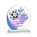 Gedding Full Color Blue Circle Crystal Award