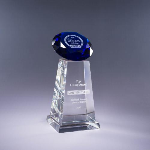 Corporate Awards - Crystal Awards - Diamond Awards - Blue Diamond Crystal Award