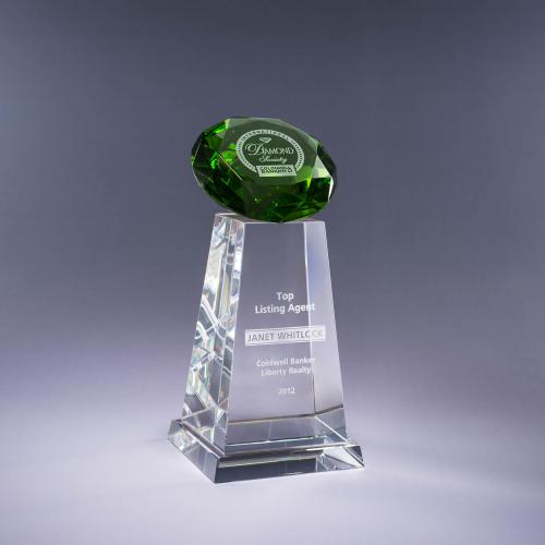 Corporate Awards - Crystal Awards - Diamond Awards - Green Diamond Crystal Award
