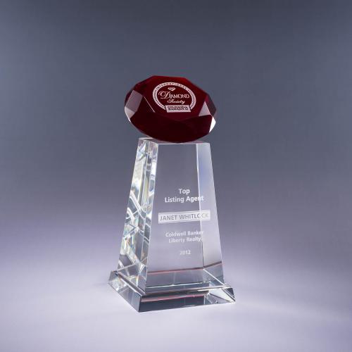 Corporate Awards - Crystal Awards - Diamond Awards - Red Diamond Crystal Award