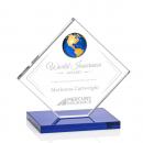 Ferrand Globe Blue/Gold Diamond Metal Award