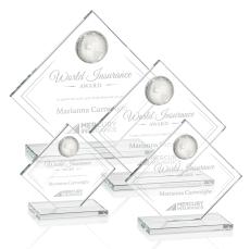 Ferrand Globe Clear Spheres Crystal Award - Crystal Awards