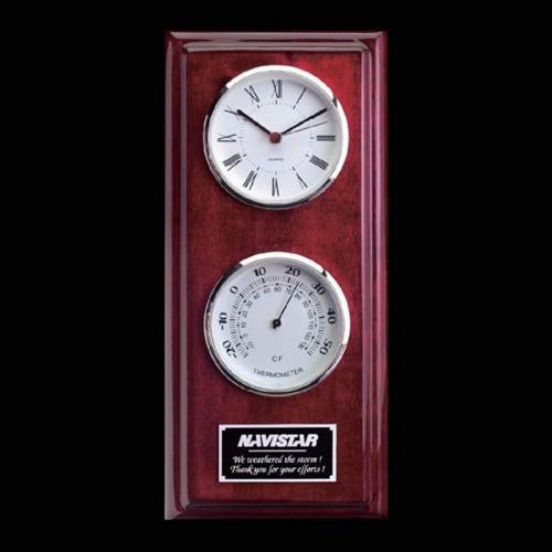 Corporate Gifts, Recognition Gifts and Desk Accessories - Clocks - Simmons Clock/Thermo