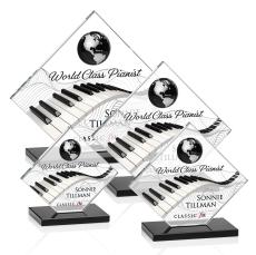 Ferrand Full Color Black/Silver Spheres Crystal Award - Crystal Awards