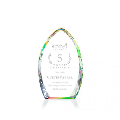 Corporate Awards - Wilton Multi-Color Peak Crystal Award