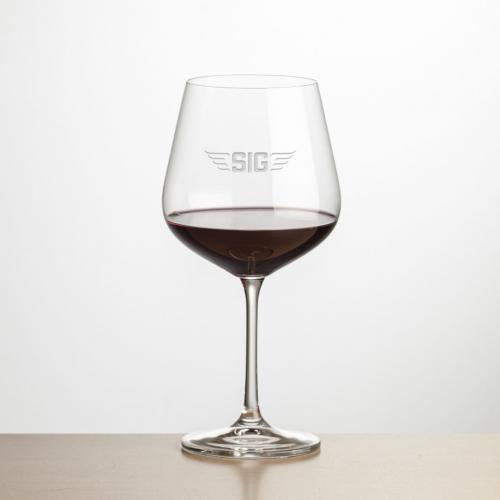 Corporate Gifts, Recognition Gifts and Desk Accessories - Etched Barware - Wine Glasses - Laurent Red Wine - Deep Etch