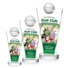 Slough Golf Full Color Clear Spheres Crystal Award - Crystal Awards
