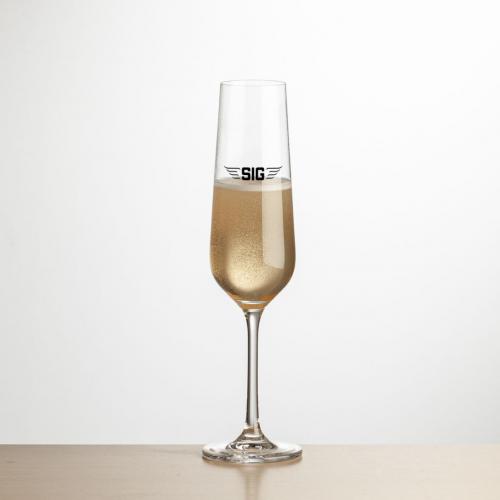 Corporate Gifts, Recognition Gifts and Desk Accessories - Etched Barware - Laurent Flute - Imprinted