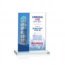 Composite Vertical Full Color Blue Rectangle Crystal Award