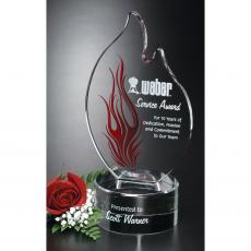 Employee Gifts - Wildfire Optical Crystal Flame Award