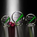 Danbury Emerald Green Optical Crystal Circle Award