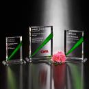 Danbury Emerald Green Optical Crystal Rectangle Award