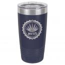 Polar Camel 20 oz. Navy Blue Ringneck Vacuum Insulated Tumbler with Clear Lid