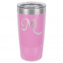 Polar Camel 20 oz. Pink Ringneck Vacuum Insulated Tumbler with Clear Lid