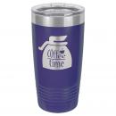Polar Camel 20 oz. Purple Ringneck Vacuum Insulated Tumbler with Clear Lid