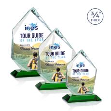 Deerhurst Ice Full Color Green Peak Crystal Award - Full Color Awards