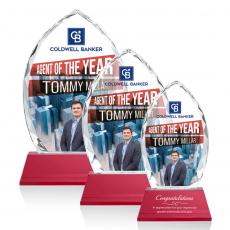 Employee Gifts - Wilton Full Color Red on Newhaven Arch & Crescent Crystal Award