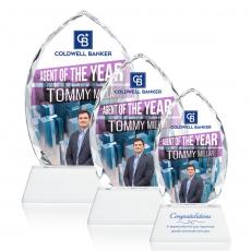 Employee Gifts - Wilton Full Color White on Newhaven Arch & Crescent Crystal Award
