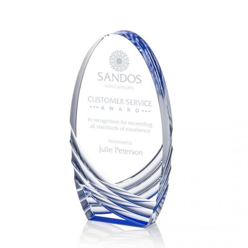 Corporate Awards - Westbury Blue Arch & Crescent Acrylic Award