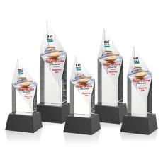 Vertex Full Color Black on Base Crystal Award - Full Color Awards