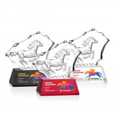 Employee Gifts - Ottavia Horse Full Color Animals Crystal Award
