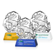 Ottavia Moose Full Color Animals Crystal Award - Glass Awards