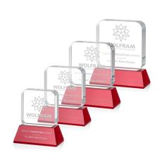 Flamborough Red on Base Crystal Award - Glass Awards