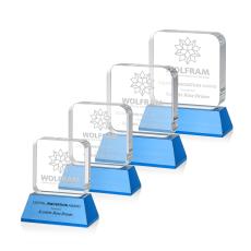 Flamborough Sky Blue on Base Crystal Award - Crystal Awards