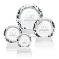 Employee Gifts - Seville Clear on Base Circle Crystal Award