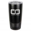 Polar Camel 20 oz. Black Ringneck Vacuum Insulated Tumbler with Clear Lid