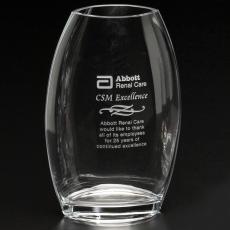 Employee Gifts - Clear Optical Crystal Oval Vase