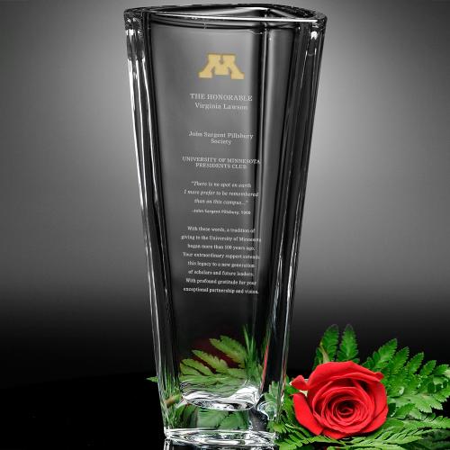 Corporate Awards - Crystal Awards - Vase and Bowl Awards - Elena Optical Crystal Vase