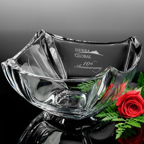 Corporate Gifts, Recognition Gifts and Desk Accessories - Executive Gifts - Fairmount Optical Crystal Bowl Award