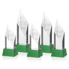 Employee Gifts - Vertex Green on Base Diamond Crystal Award