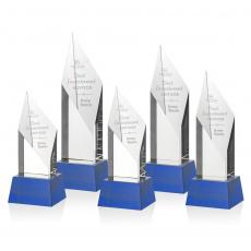 Employee Gifts - Vertex Blue on Base Diamond Crystal Award