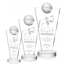 Employee Gifts - Slough Golf Clear Spheres Crystal Award