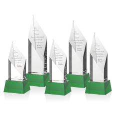 Vertex Green on Base Crystal Award - Glass Awards