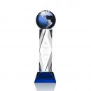 Ripley Globe Blue/Silver Spheres Crystal Award