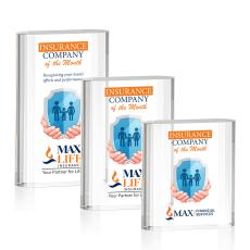 Merit Full Color Rectangle Crystal Award - Corporate Awards