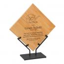 Bamboo Square Plaque with Iron Stand