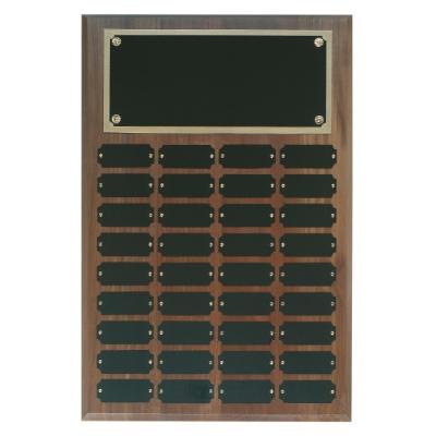 Corporate Awards - Award Plaques - Wood Plaques - Genuine Walnut Completed Perpetual Plaque
