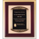 Piano Finish Rosewood Rectangle Frame Plaque with Bronze Accents
