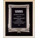 Black Aluminum Plate Plaque with Silver Finish Frame