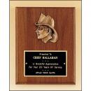Firematic Fireman Award Plaque with Bronze Finish Casting
