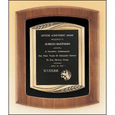 Employee Gifts - Solid American Walnut Frame Plaque with Bronze Details