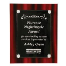 Employee Gifts - Red Velvet Stand-Off Acrylic Plaque