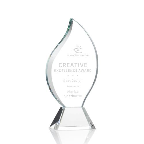 Corporate Awards - Crystal Awards - Norina Clear Flame Crystal Award
