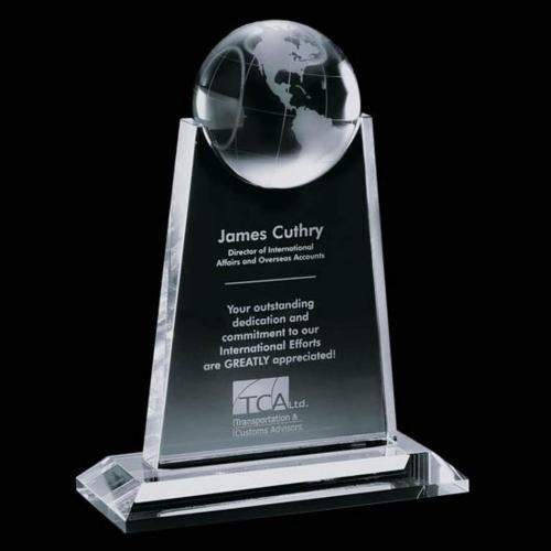 Corporate Awards - Crystal Awards - Globe Awards  - Netherford Globe Spheres Award