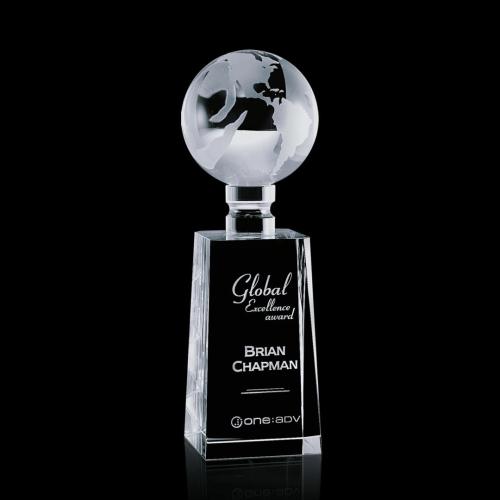 Corporate Awards - Juniper Globe Spheres Crystal Award